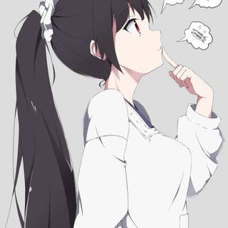 Thinking anime wallpaper