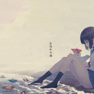 Thinking anime wallpaper