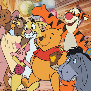 Winnie The Pooh blowing a kiss wallpaper