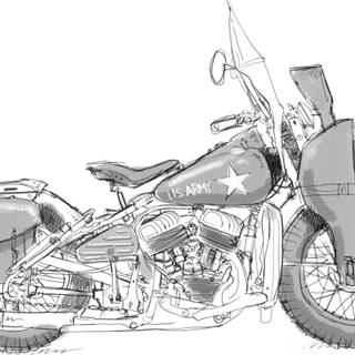 Motorcycle sketches wallpaper