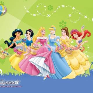 Easter princesses wallpaper
