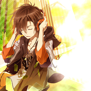 Anime boy with headset HD wallpaper