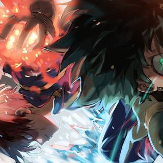 Bakugou and Deku in love wallpaper