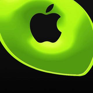 iPhone green logos wallpaper