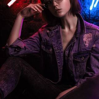 Girl with light wallpaper