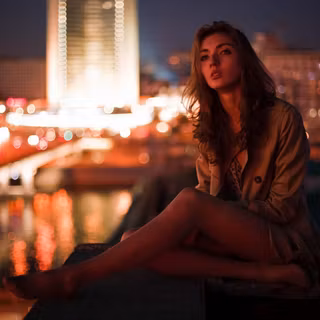 Girl with light wallpaper