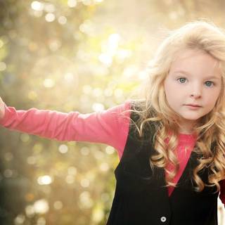 Girl with light wallpaper