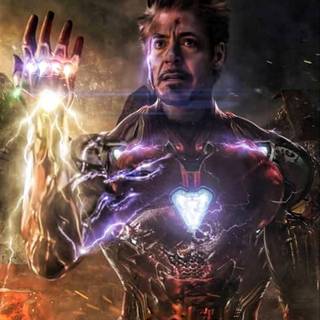 Iron Man with Infinity Stones wallpaper
