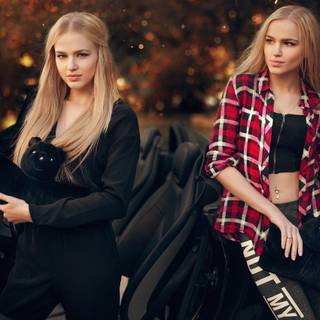 Girl twins wallpaper