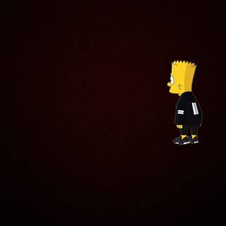 Aesthetic sad Bart Simpson wallpaper