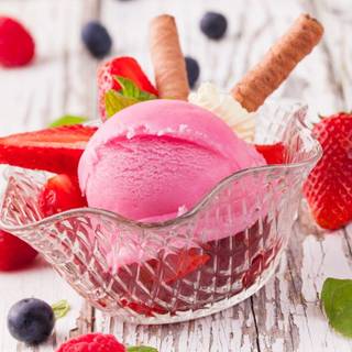 Ice cream with gummy bears wallpaper