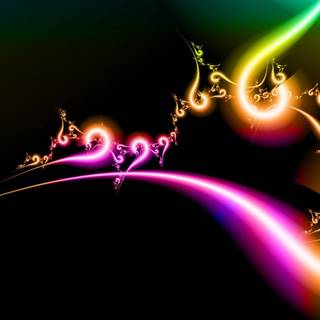 Neon rainbows desktop wallpaper