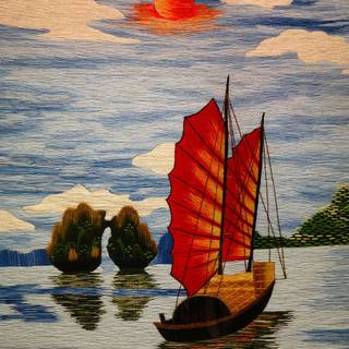 Junk boats wallpaper