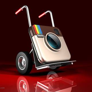 Instagram logo 3d wallpaper