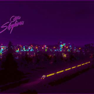 Retro wave anime wallpaper