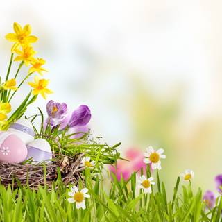 Easter basket wallpaper