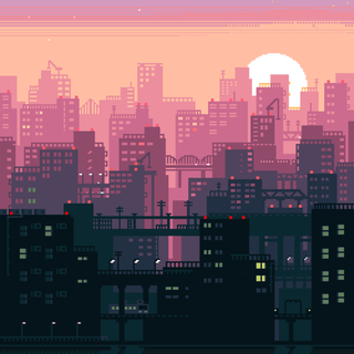 Lofi city wallpaper