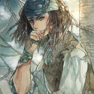 Captain Jack Sparrow anime fanart HD wallpaper