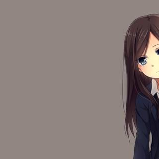 Long haired girl anime wallpaper
