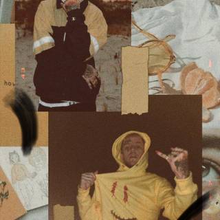 Lil Peep aesthetic collage wallpaper