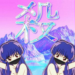 Vaporwave anime 1080p wallpaper