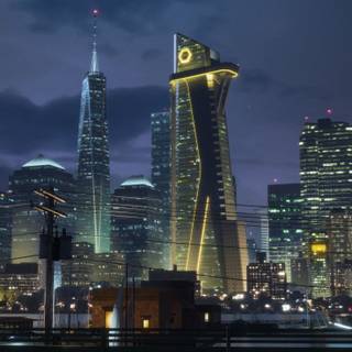 Stark building wallpaper