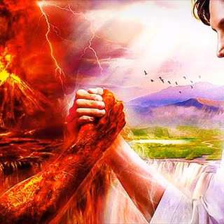 God and devil wallpaper