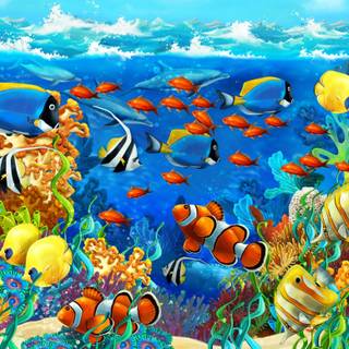 Water fish wallpaper
