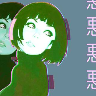 Vaporwave HD anime girl Ps4 wallpaper