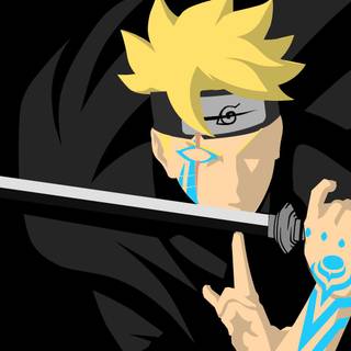 Boruto Jougan minimal 4k wallpaper