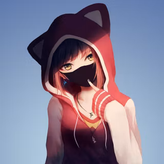 Cute anime hoodie girl wallpaper