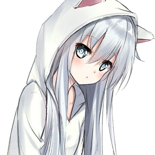 Cute anime hoodie girl wallpaper