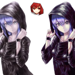 Cute anime hoodie girl wallpaper