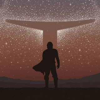 Manfalorian minimal poster wallpaper