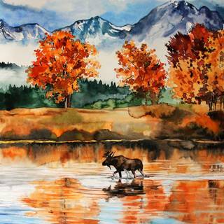 Watercolor art mobile wallpaper