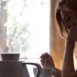 Girl and coffee wallpaper