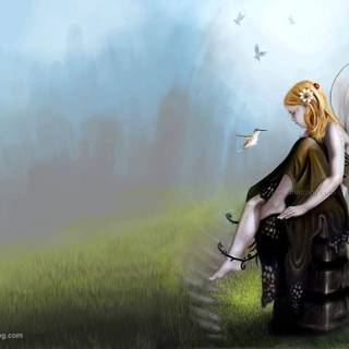 3D anime girl photo wallpaper