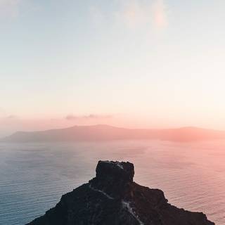 Black horizon daytime wallpaper