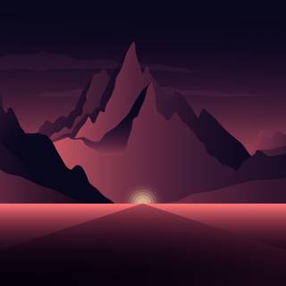 Sunset minimal wallpaper