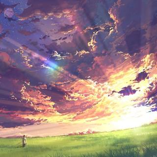 Anime sunset 1920x1080 wallpaper