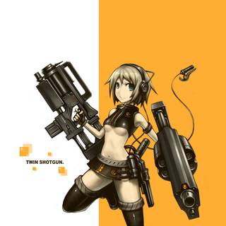 Anime loli with guns wallpaper