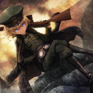 Anime loli with guns wallpaper