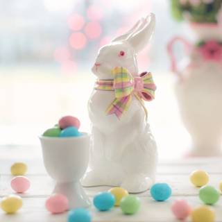 Easter rabbit egg wallpaper