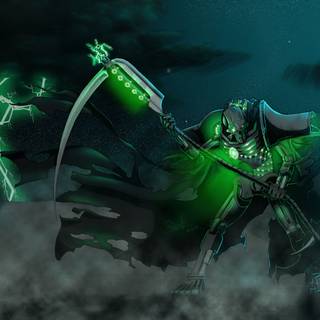 Anime green wallpaper