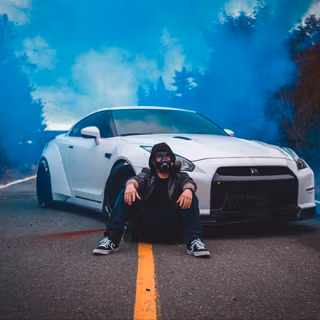 Smoke with car wallpaper