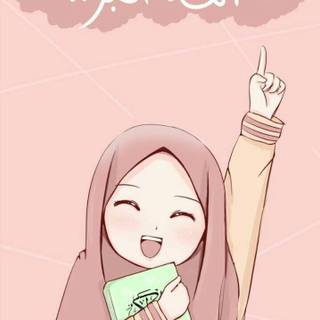 Islamic girls drawing anime wallpaper