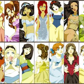 Disney Princess Belle anime wallpaper