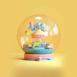 Rainbow dinosaur wallpaper