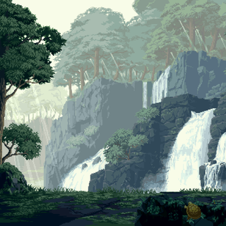 Retro pixel HD wallpaper