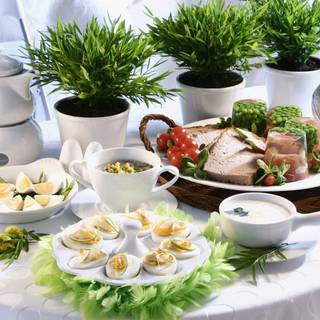 Easter dinner wallpaper